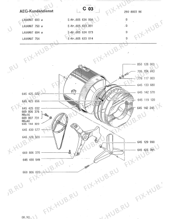 Взрыв-схема стиральной машины Aeg LAV754 W D - Схема узла Section3